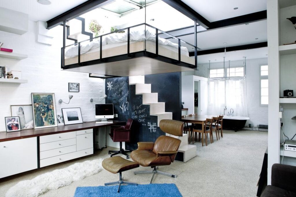 Suspended Bed in a London Townhouse