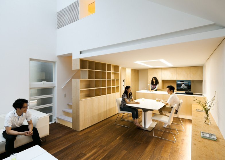 Atelier Tekuto - Tokyo Japan - Small House with Skylight - Living Room & Kitchen - Humble Homes