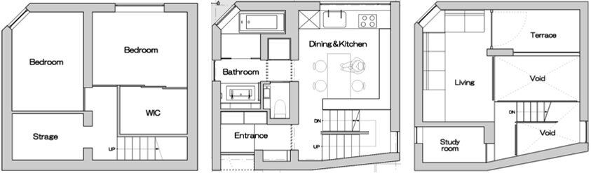 Shirokane House by MDS - Tokyo - Japan - Small House - Floor Plan - Humble Homes