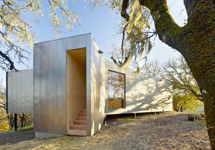 Moose Road Residence by Mork Ulnes Architects -  Ukiah Valley California - Affordable Housing - Entry - Humble Homes