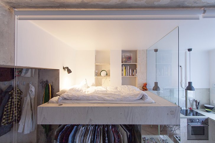 Karin Matz Renovates - HB6B Apartment - Stockholm Sweden - Tiny Apartment - Bedroom - Humble Homes