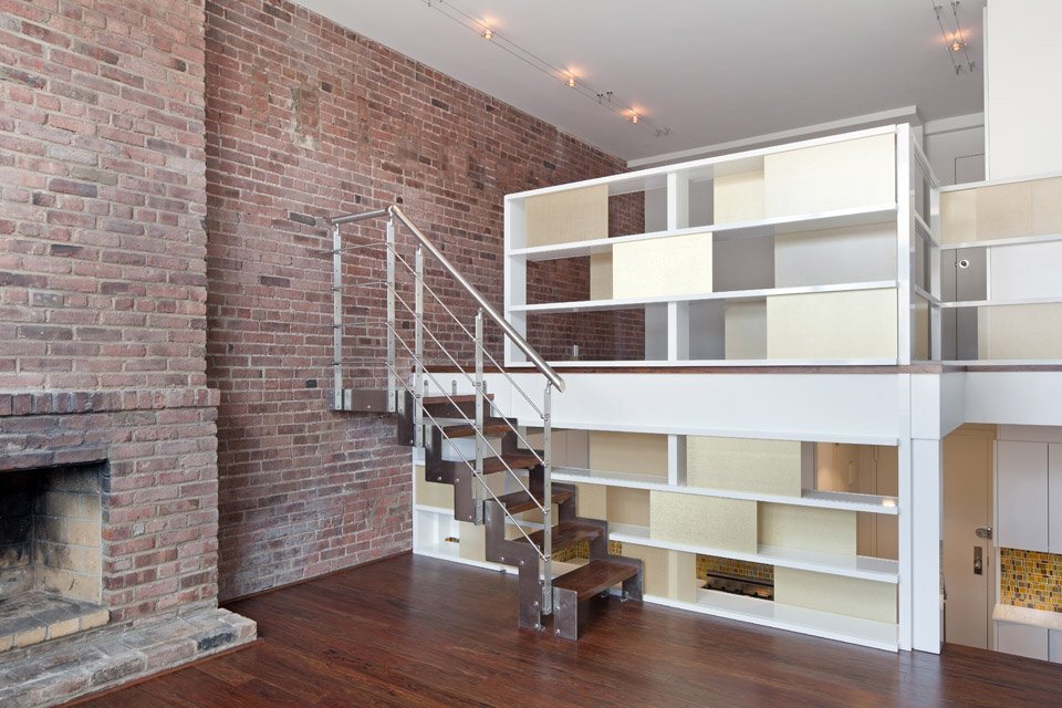 NYC Loft Studio - Tiny Apartment - Split Level - Renovation - Turett Collaborative Architects - Living Area - Humble Homes