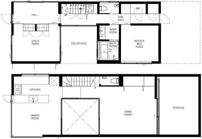 Wave House - Small House - APOLLO Architects & Associates - Kanagawa - Floor Plans - Humble Homes