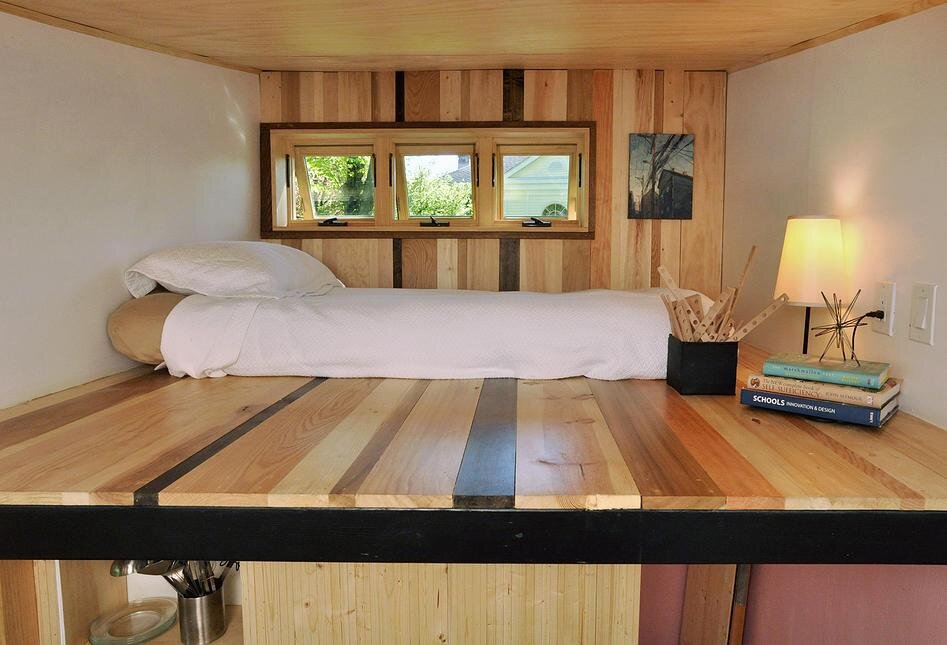 Tiny House - Toybox Tiny House - Frank Henderson and Paul Schultz - Illinois - Loft - Humble Homes