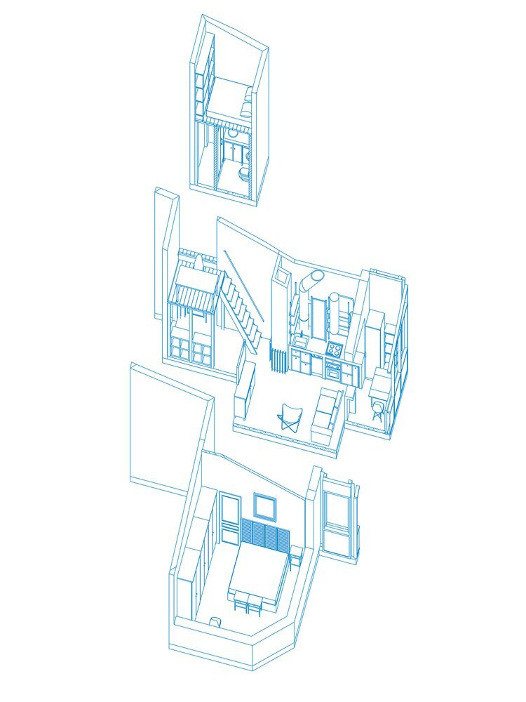 Attic for an Architect - buro5 - Moscow - Plan - Humble Homes