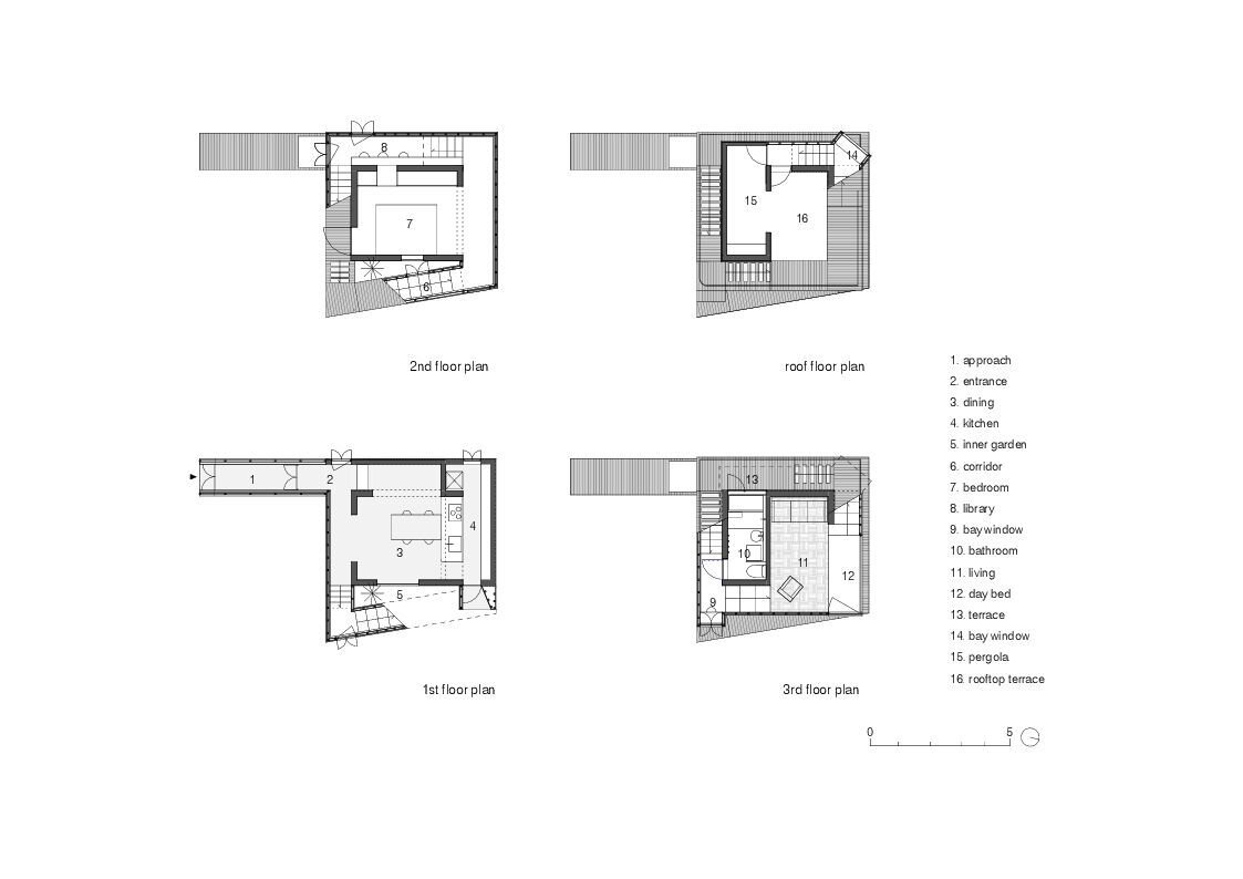 Double Helix House - Onishimaki + Hyakudayuki Architects - Tokyo - Foor Plan - Humble Homes