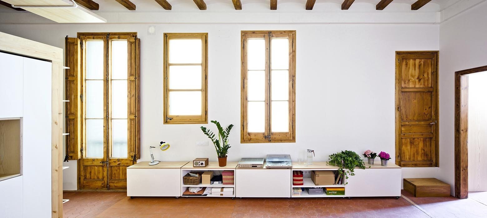 Small Apartment in Gran Via - Bach Arquitectes - Spain - Living Area 2 - Humble Homes