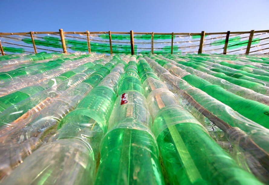 Bottle Seedling House - International Architecture JSC - Vietnam - Wall of Bottles - Humble Homes