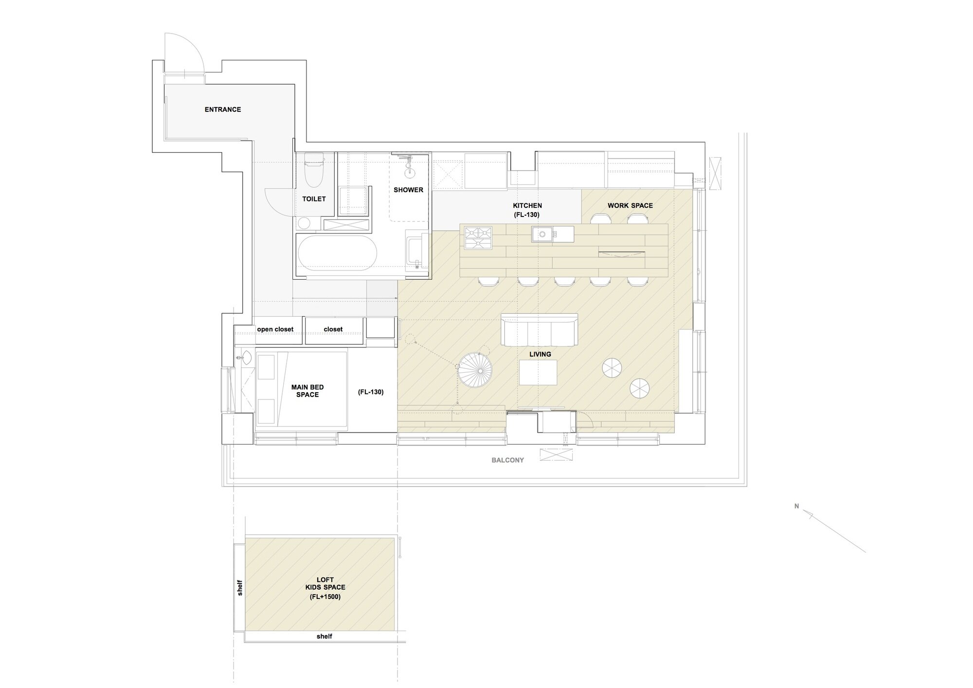 Tenhachi House - .8 Tenhachi Architect & Interior Design - Tokyo - Floor Plan - Humble Homes