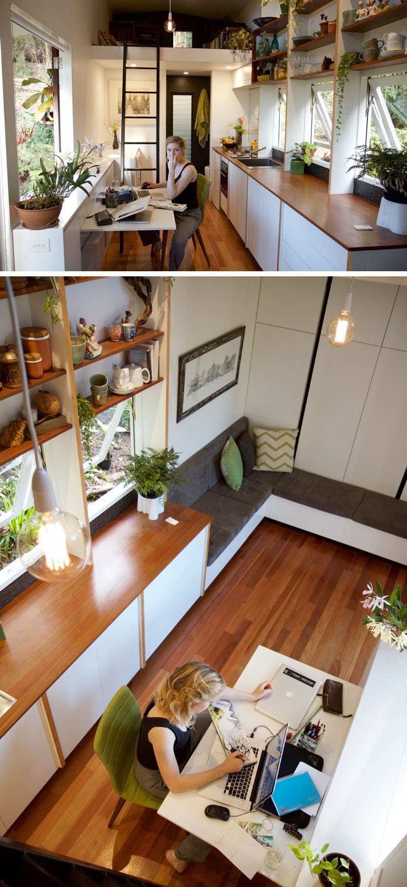 The Pods - Greg Thornton - The Tiny House Company - Australia - Kitchen and Study - Humble Homes