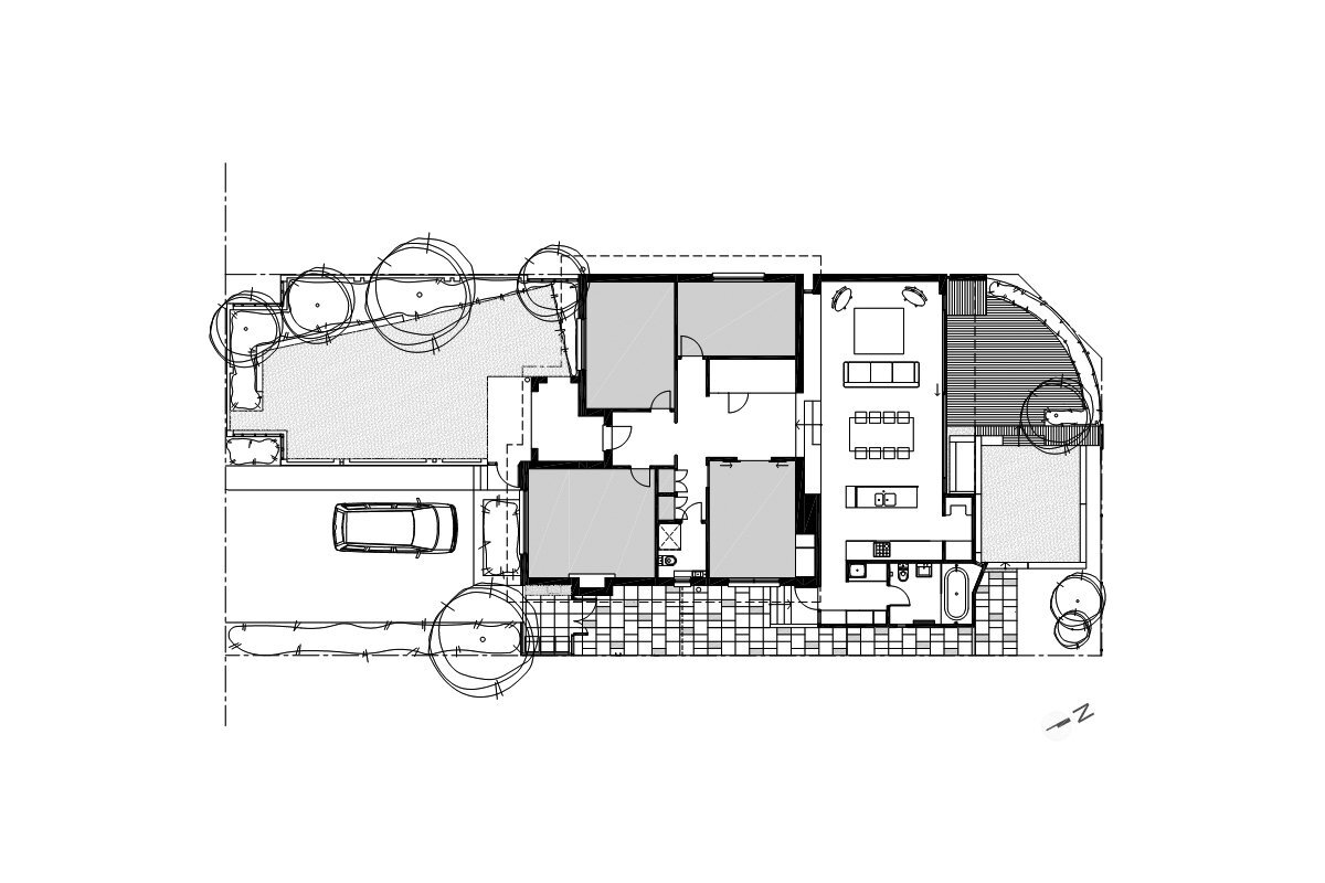 Gresley Monk Residence - Gresley Abas Architects + Justine Monk Design - Australia - Floor Plan - Humble Homes