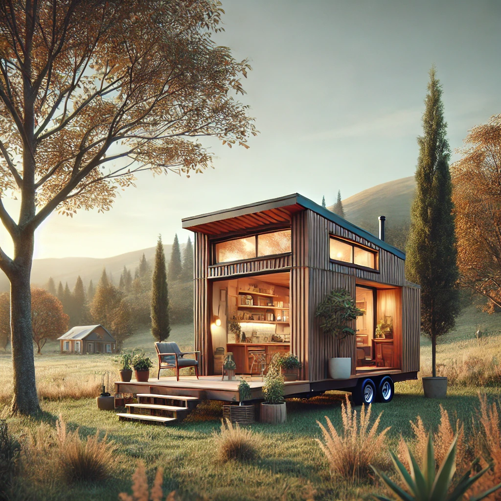 Scenic Tiny House on Wheels Surrounded By Nature